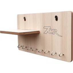 7cr H-Shelf Butter nut Wood Key Holder-picture-4