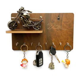 7cr H-Shelf Butter nut Wood Key Holder-picture-22