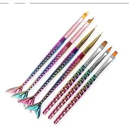 7Pcs Acrylic Nail Art Brush Set Mermaid Handle Nail Flower Painting Pen Nail Gradient Brushes UV Gel Builder Manicure DIY Tools-picture-17