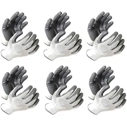 7shield 6 PAIR Cut Resistant Hand Safety Gloves Cut-Proof Protection with Rubber Grade Nylon Safety Gloves-picture-27