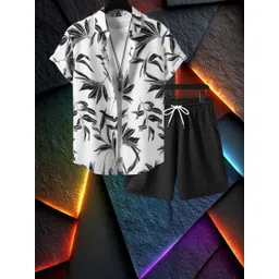 7starenterprise7 Men Night Suit Set White Printed-picture-23