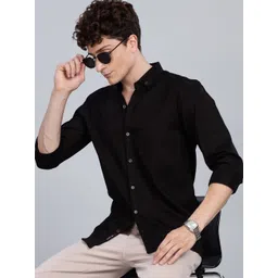 7TH LEGION Men Smart Fit Solid Button-Down Collar Cotton Casual Shirt-picture-21