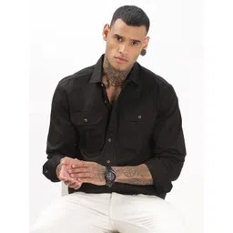 7TH LEGION Smart Spread Collar Double Pocket Casual Shirt-picture-17