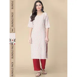 7threads KALINI Pack Of 2 Printed Straight Kurta-picture-34