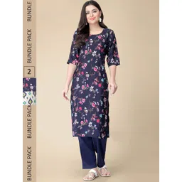 7threads KALINI Pack Of 2 Printed Straight Kurta-picture-13