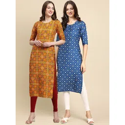 7threads KALINI Women Pack of 2 Floral Printed Kurta-picture-32