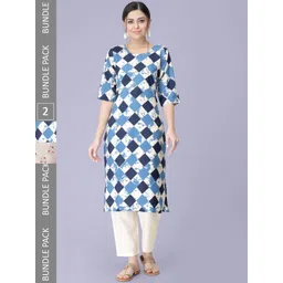 7Threads Pack of 2 Printed Kurtas with Trousers-picture-36