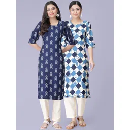 7Threads Pack of 2 Printed Kurtas with Trousers-picture-23