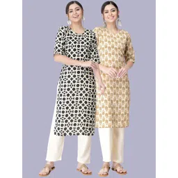 7Threads Pack of 2 Printed Kurtas with Trousers-picture-37
