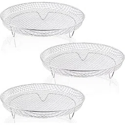 8 inch Air Fryer Racks, Air Fryer Universal Accessories, Baking Rack,Round Stackable Grill, Food-Grade Stainless Steel Kitchen Household, Fit all 4.2QT - 5.8QT air fryer,Oven - 3 Pack-picture-10