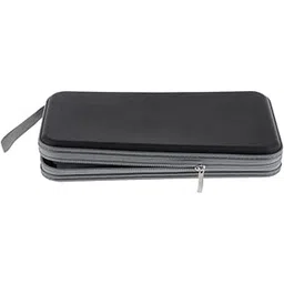 80 Disc CD Wallet DVD Case Storage Holder Bag Carry Protector PVC Black-picture-15