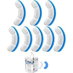 8PCS Cat Water Fountain Filter, Freestanding, Tabletop, Wall-Mounted, Arc-Shaped NonWoven Cat Water Dispenser Filter Element with Triple Filtration System-picture-13