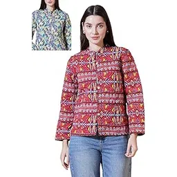 9 impression Women Oversized Quilted Reversible Jackets-picture-52