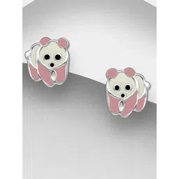 925 SILLER Rhodium-Plated 925 Pure Silver Animal Shaped Studs Earrings-picture-34