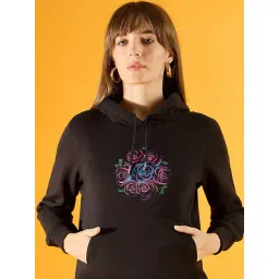 98 Degree North Black Fleece Regular Fit Embroidery Sweatshirt-picture-11