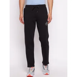 98 Degree North Men Black Solid Cotton Track Pant image 1