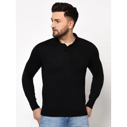 98 Degree North Men Woollen Lapel Collar Long Sleeves Pullover Sweaters-picture-26