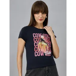 98 Degree North Typography Printed Round Neck Cotton T-shirt-picture-37