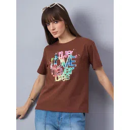 98 Degree North Typography Printed Round Neck Regular Fit Cotton T-shirt-picture-21