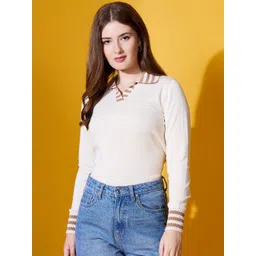 98 Degree North Women Shirt Collar Long Sleeves Pullover-picture-27