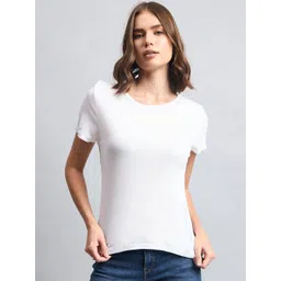 98 Degree North Women Solid Regular Fit T-shirt-picture-18