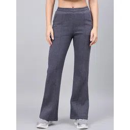 98 degree north Women Solid Grey Track Pants image 1