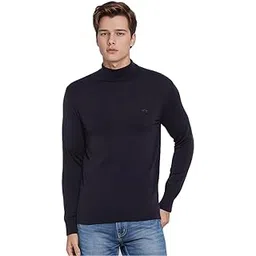 98 north 98 Degree North Men’s Merino Wool Blend Turtle Neck Pullover Sweater-M2575-D.Navy-picture-29