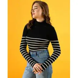 98°north Women Striped Slip-On Pullover-picture-15