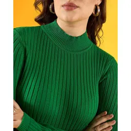 98°north Women Ribbed High-Neck Pullover image 5