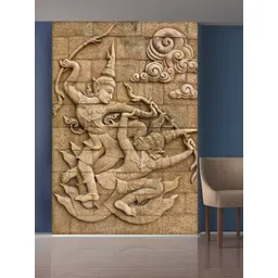 999Store Beige Stones and Statue Self-Adhesive Mural Wallpaper-picture-26