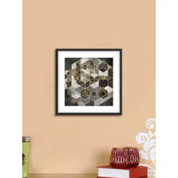 999store Black & Grey Black And Golden Abstract Poster-image-10