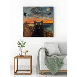 999Store Black & Orange 1 Piece Canvas Birds and Animals Wall Paintings-image-19
