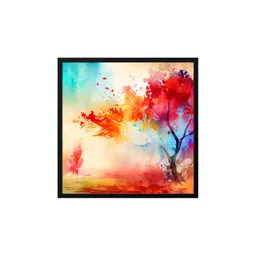 999Store Black & Orange Canvas Floral And Botanical Wall Art-image-38