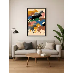 999Store Black & Yellow Canvas Birds and Animals Wall Paintings-image-43