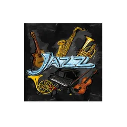 999Store Black Instrument Jazz Peinture Wall Art image 2