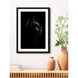 999Store Black MDF Cat Wall Printed Paper Wall Painting - Set of 1-picture-188