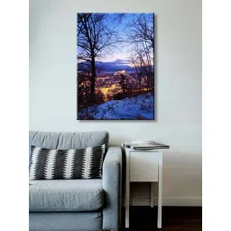 999store Blue & Black City And Castle Canvas Painting-image-13