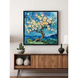 999Store Blue & Green Silhouettes Pop Floral And Botanical Canvas Wall Art-image-25