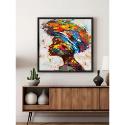 999Store Blue & Red Canvas Multicolor African Wall Aart-picture-11