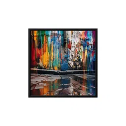 999Store Blue & Yellow Canvas Abstract Wall Art-picture-33