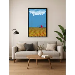 999Store Blue & Yellow Landscape Canvas Wall Art-picture-41