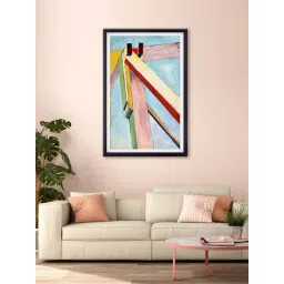 999store Blue & Yellow Modern Abstract Printed Canvas Painting-picture-29