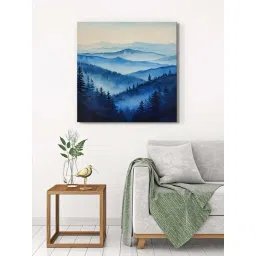 999Store Blue Canvas Serene Forest Wrapped Painting-picture-11