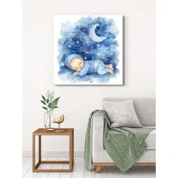 999Store Blue Canvas Sleeping Baby Wrapped Painting-picture-38