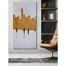 999Store Brown & Black Canvas Abstract Wall Paintings-picture-38