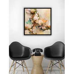 999Store Brown & Black Canvas Floral and Botanical Painting Wall Art image 4