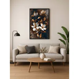 999Store Brown & Black Canvas Floral and Botanical Wall Paintings-picture-14