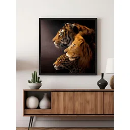 999Store Brown & Black Canvas Tiger Wall Art-picture-32