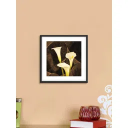 999Store Brown & Cream Kaner Flower Cotton Canvas Digitally Printed Wall Art-image-45