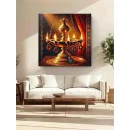999Store Brown & Golden Canvas Sacred Brass Lamp Painting-picture-10